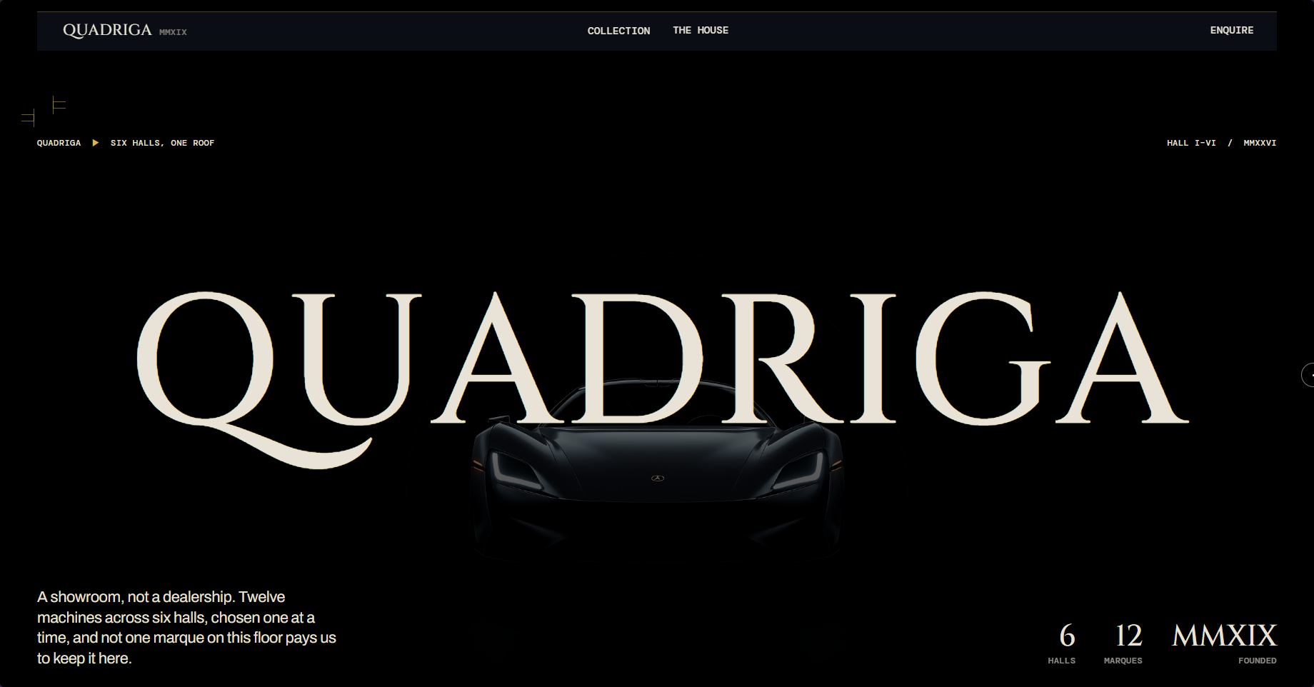 Quadriga luxury vehicle showcase preview